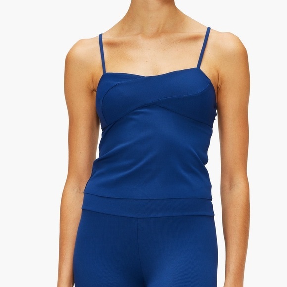 NWT LANSTON SPORT Train Cami Bra Tank- Slate Blue/ Size Small - Picture 1 of 6